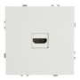 Розетка HDMI 2.0 Type A (механизм), STEKKER, серия Эмили, RST00-5118-01, белый фарфор, soft touch 50163