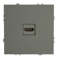 Розетка HDMI 2.0 Type A (механизм), серия Эмили, STEKKER, RST00-5118-10, платиново-серый, soft touch 50170