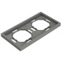 Рамка STEKKER, PFR00-5002-10 2-местная, серия Эмили, платиново-серый, soft touch 49963