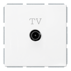 Розетка TV оконечная с накладкой - FD (белый глянцевый), артикул FD6001W