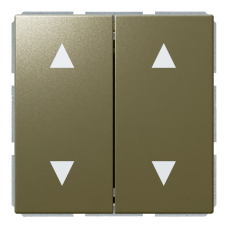 Кнопка 2-клавишная 10A в нейтральном положении, для штор с клавишей - FD (бронза), артикул FD3028BR