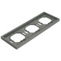 Рамка STEKKER, PFR00-5003-10  3-местная, серия Эмили, платиново-серый, soft touch 49964