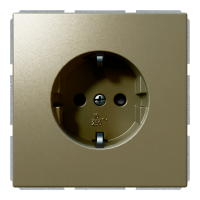 Розетка SCHUKO® 16A со шторками - FD (бронза), артикул FD5501BR