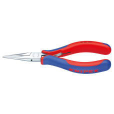 Длинногубцы для электроники, плоскокруглые губки, L-145 мм, 2-комп. рукоятки, SB (KNIPEX)