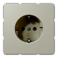 Розетка SCHUKO® 16A со шторками - FD (тауп матовый - soft touch), артикул FD5501PTM