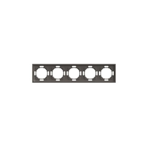 Рамка STEKKER, PFR00-5005-09 5-местная, серия Эмили, антрацит, soft touch 49940