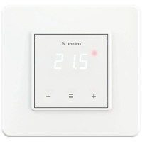 Терморегулятор для теплого пола terneo s, сенсорный, непрограммируемый, с таймером, цвет белый/слоновая кость