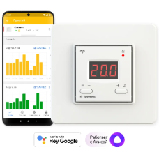 Терморегулятор для теплого пола  terneo ax Wi-Fi, белый/слоновая кость