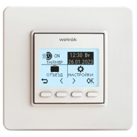 Терморегулятор Welrok pro, встраиваемый, цифровой, программируемый, 3 кВт