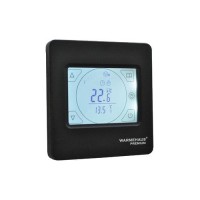 Программируемый терморегулятор теплого пола Warmehaus TouchScreen, черный