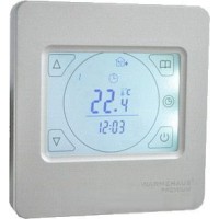 Программируемый терморегулятор теплого пола Warmehaus TouchScreen, серебро