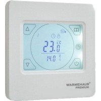 Программируемый терморегулятор теплого пола Warmehaus TouchScreen, белый
