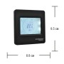 Программируемый терморегулятор теплого пола Warmehaus TouchScreen, черный