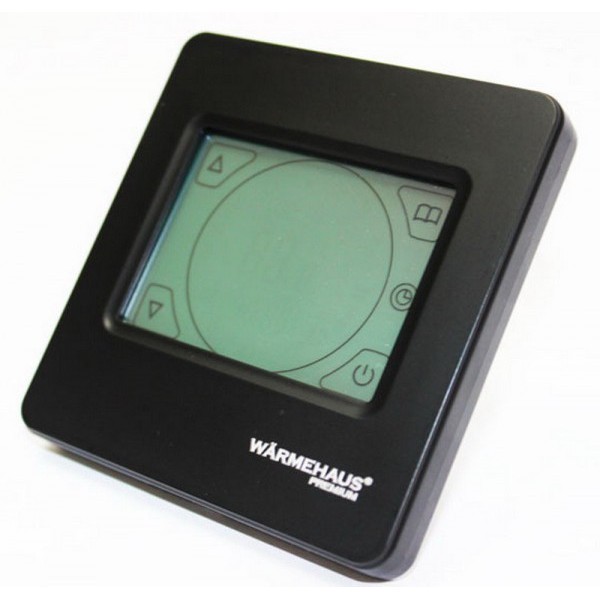 Программируемый терморегулятор теплого пола Warmehaus TouchScreen, черный