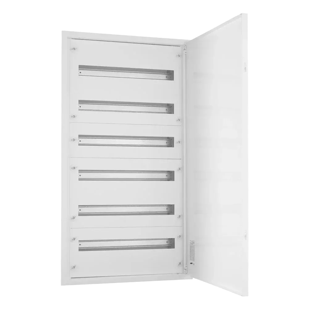 EMFF6 144W, Щит встраиваемый металлический, 6 рядов, 144 мод., белая дверь, IP30