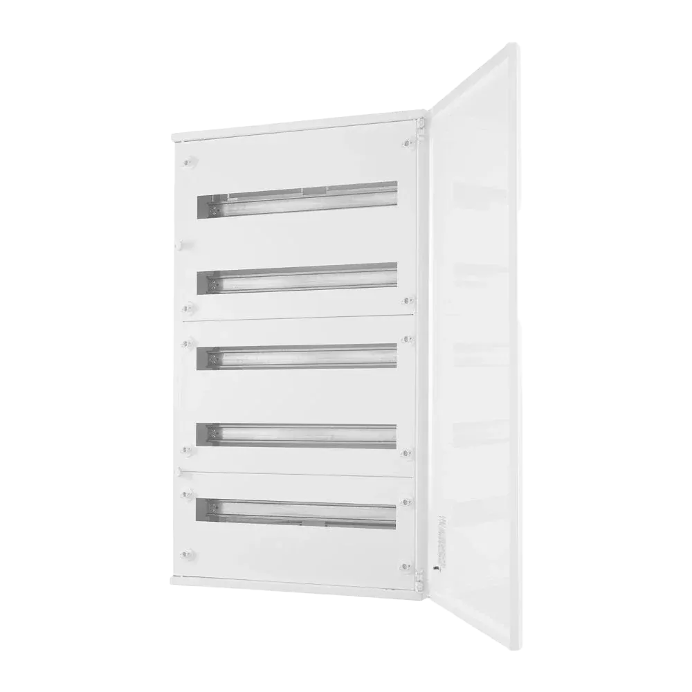 EMFS5 120W, Щит навесной металлический, 5 рядов, 120 мод., белая дверь, IP30