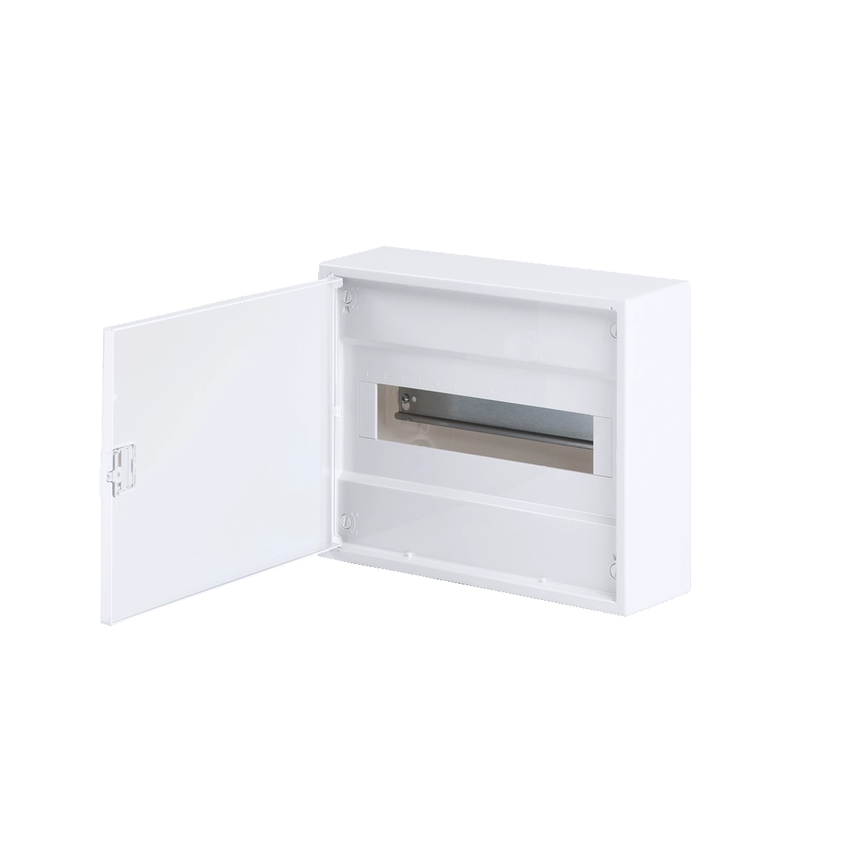 N12-ALFA W, Щит навесной, 1 ряд, 12+2 мод., белая дверца, IP40