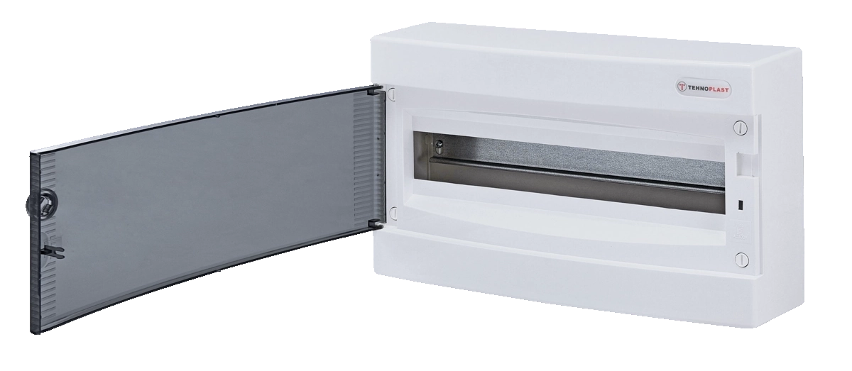 N18C, Щит навесной, 1 ряд, 18 мод., прозрач. дверца, IP40