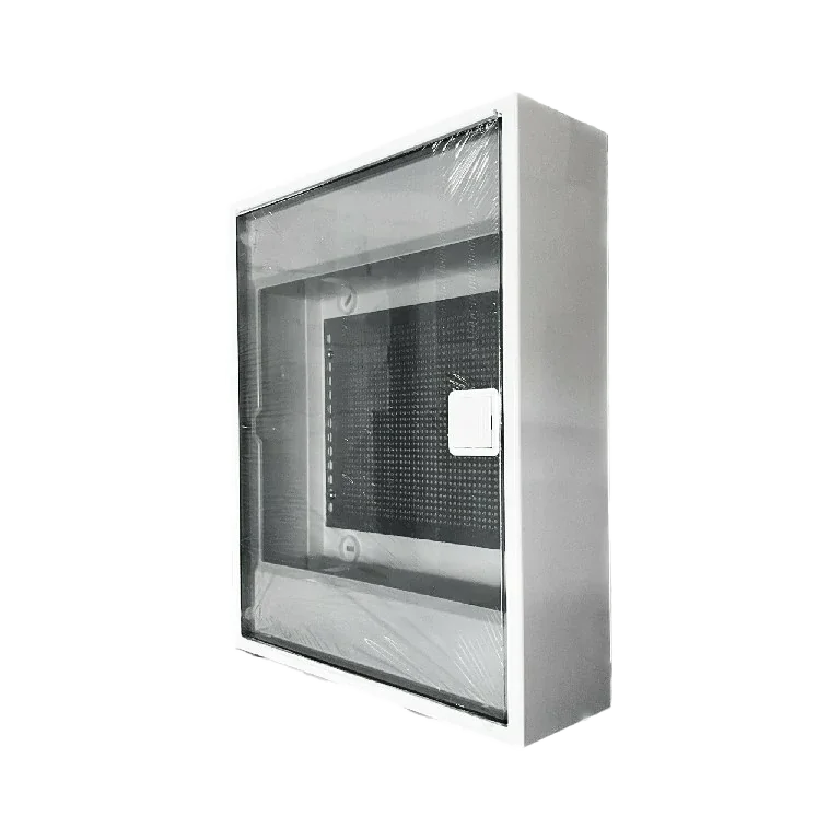 N24-ALFA IT, Щит навесной мультимедийный, 2 ряда, прозрач. дверца, IP40