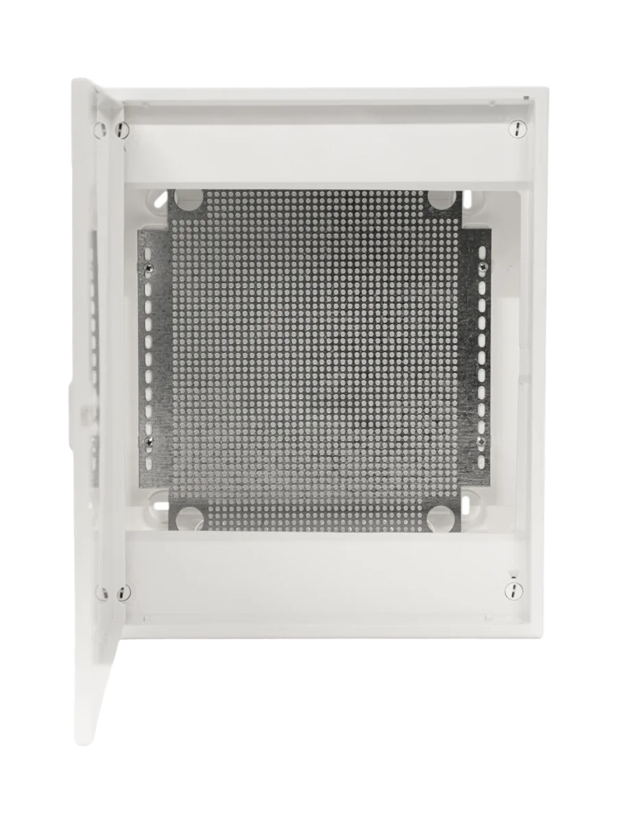 N24-ALFA W IT, Щит навесной мультимедийный, 2 ряда, белая дверца, IP40