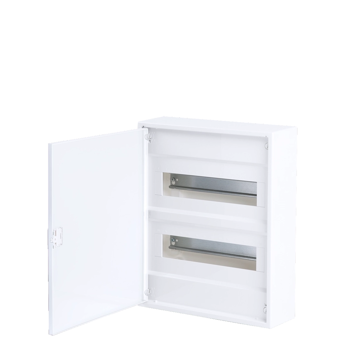 N24-ALFA W, Щит навесной, 2 ряда, 24+4 мод., белая дверца, IP40