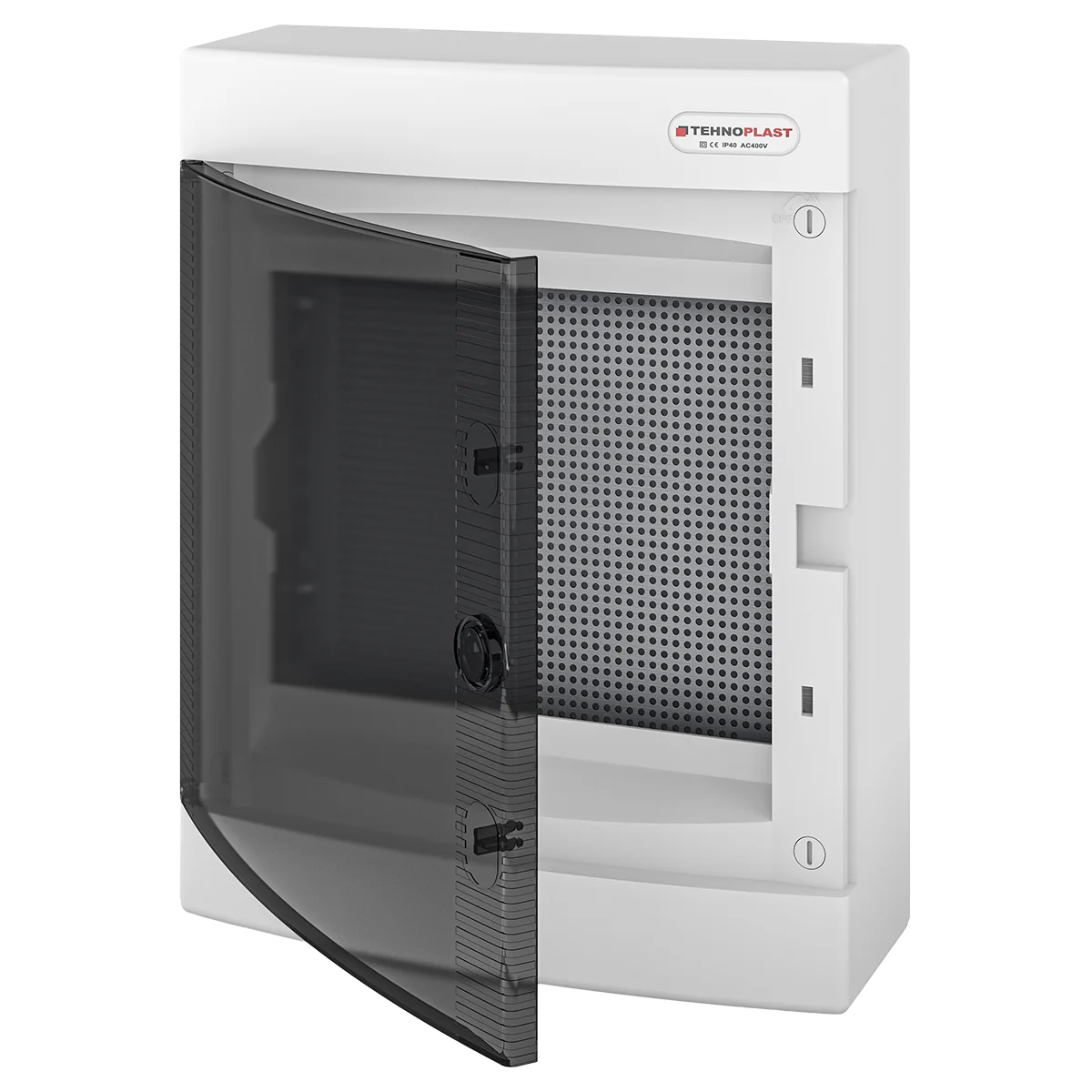 N24C IT, Щит навесной мультимедийный, 2 ряда, прозрач. дверца, IP40