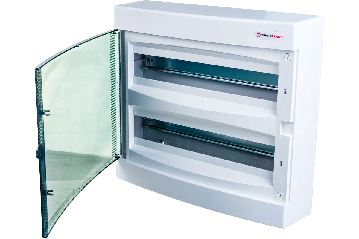 N2x24C, Щит навесной, 2 ряда, 48 мод., прозрач. дверца, IP40