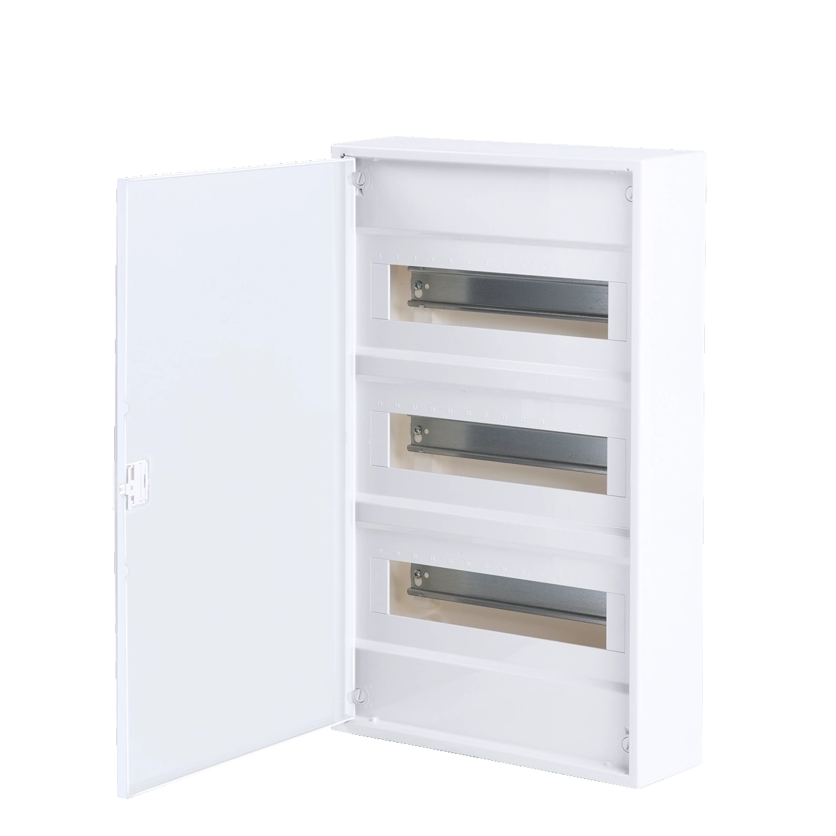 N36-ALFA W, Щит навесной, 3 ряда, 36+6 мод., белая дверца, IP40