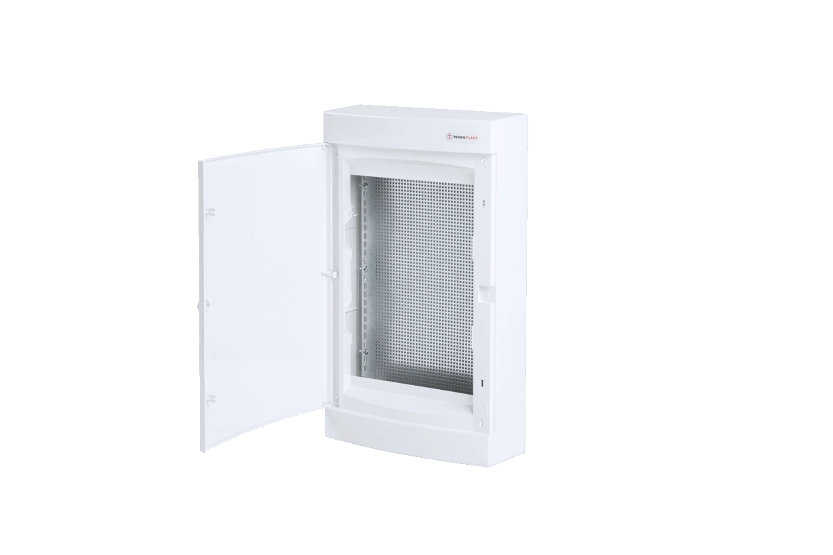 N36CW IT, Щит навесной мультимедийный, 3 ряда, белая дверца, IP40