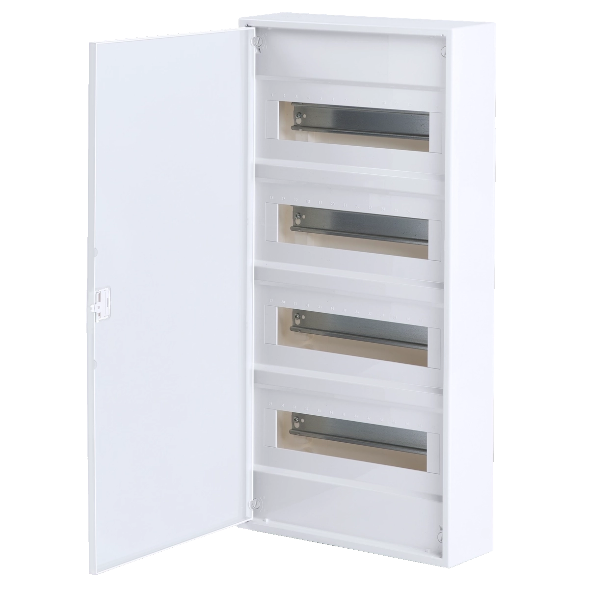 N48-ALFA W, Щит навесной, 4 ряда, 48+8 мод., белая дверца, IP40