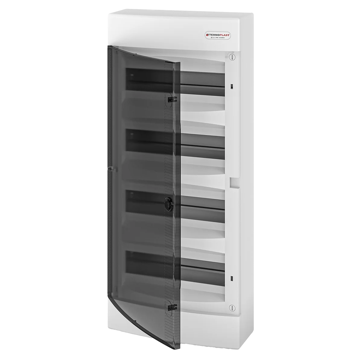 N48C, Щит навесной, 4 ряда, 48 мод., прозрач. дверца, IP40