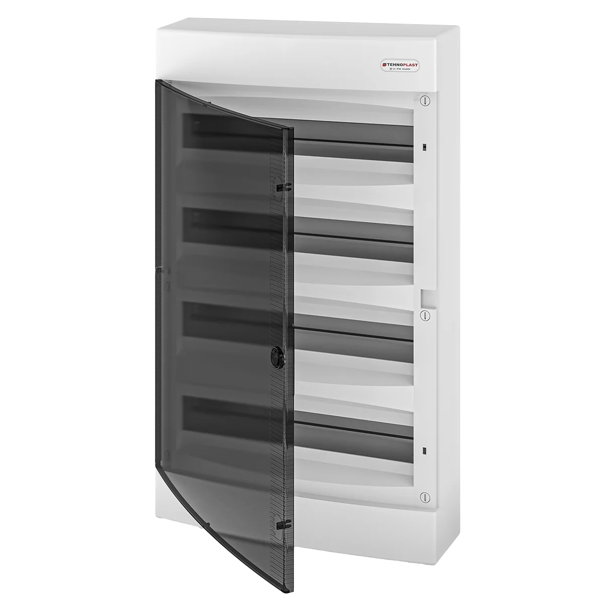 N4x18C, Щит навесной, 4 ряда, 72 мод., прозрач. дверца, IP40