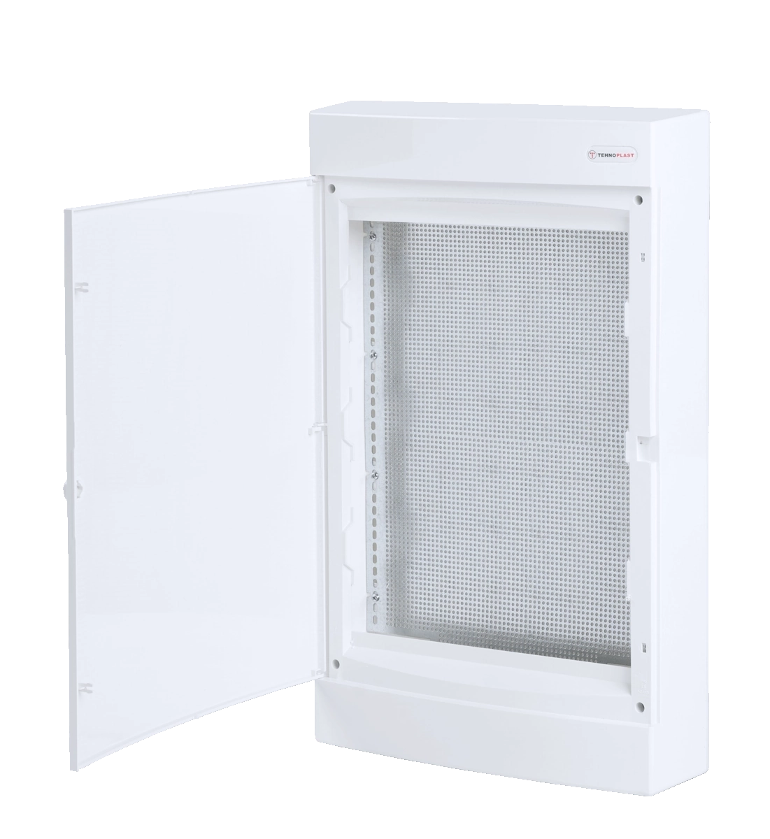 N4x18CW IT, Щит навесной мультимедийный, 4 ряда, белая дверца, IP40