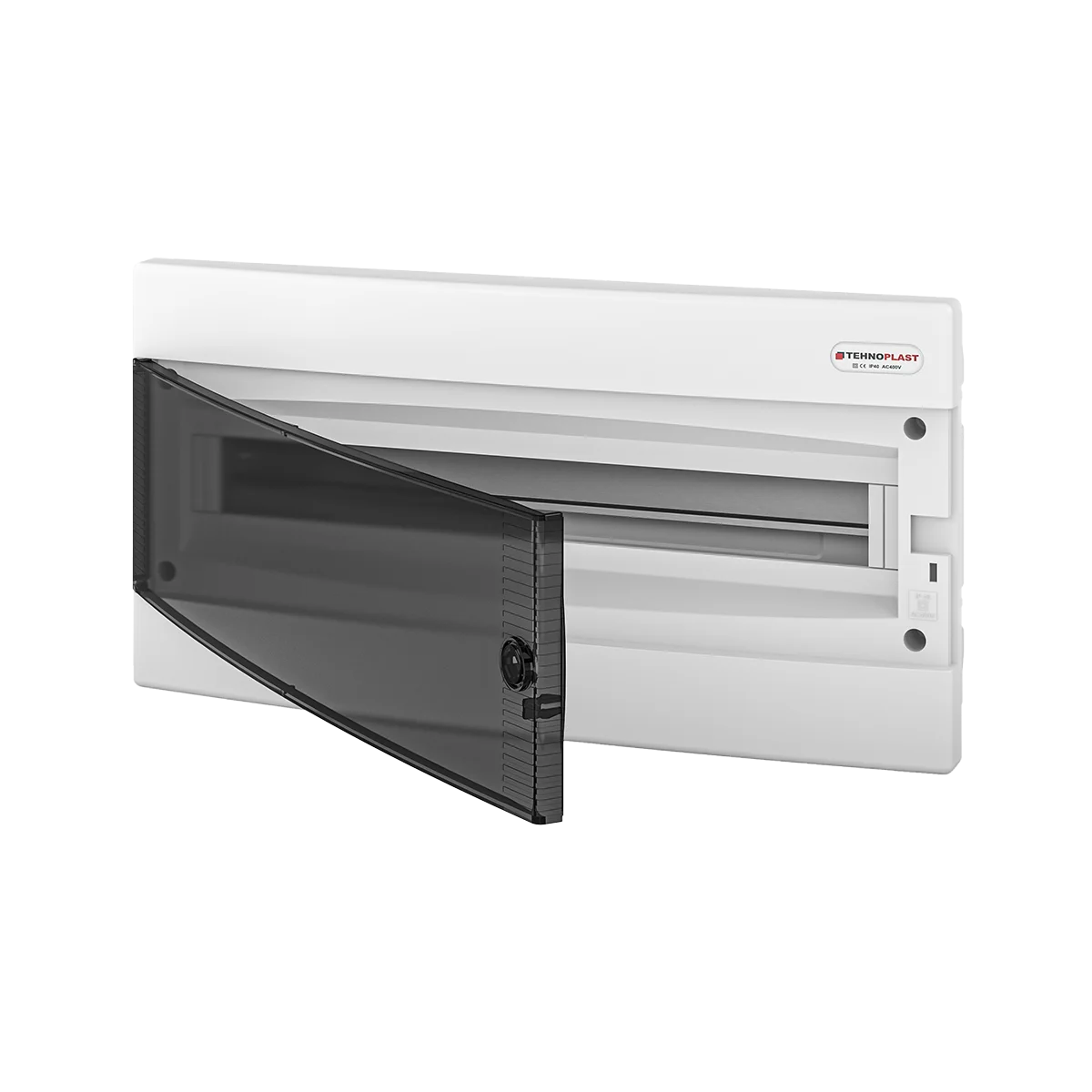 U1x24, Щит встраиваемый, 1 ряд, 24 мод., прозрач. дверца, IP40