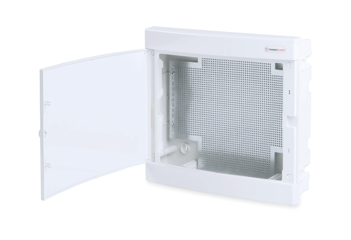 U2x18CW IT, Щит встраиваемый мультимедийный, 2 ряда, белая дверца, IP40