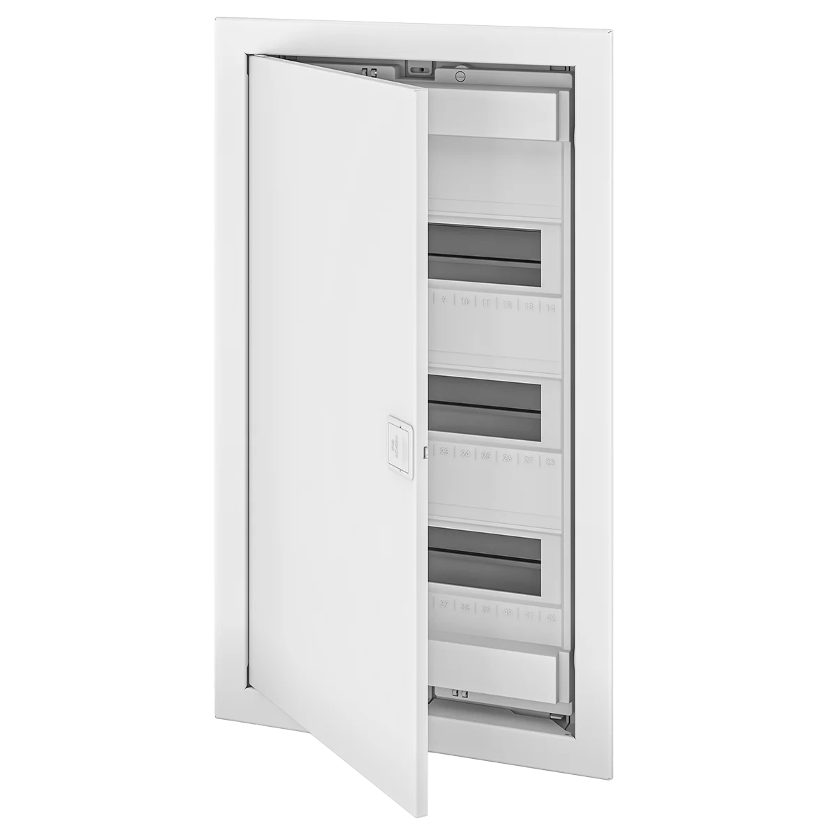 U36EP, Щит встраиваемый, 3 ряда, 36+6 мод., металл. дверца, IP40