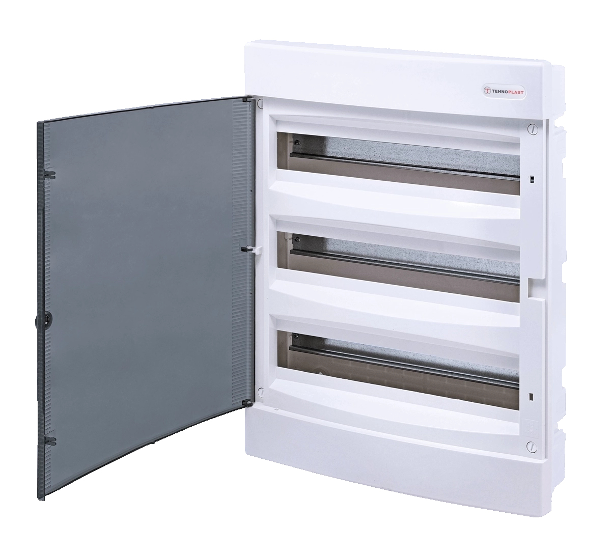 U3x18C, Щит встраиваемый, 3 ряда, 54 мод., прозрач. дверца, IP40