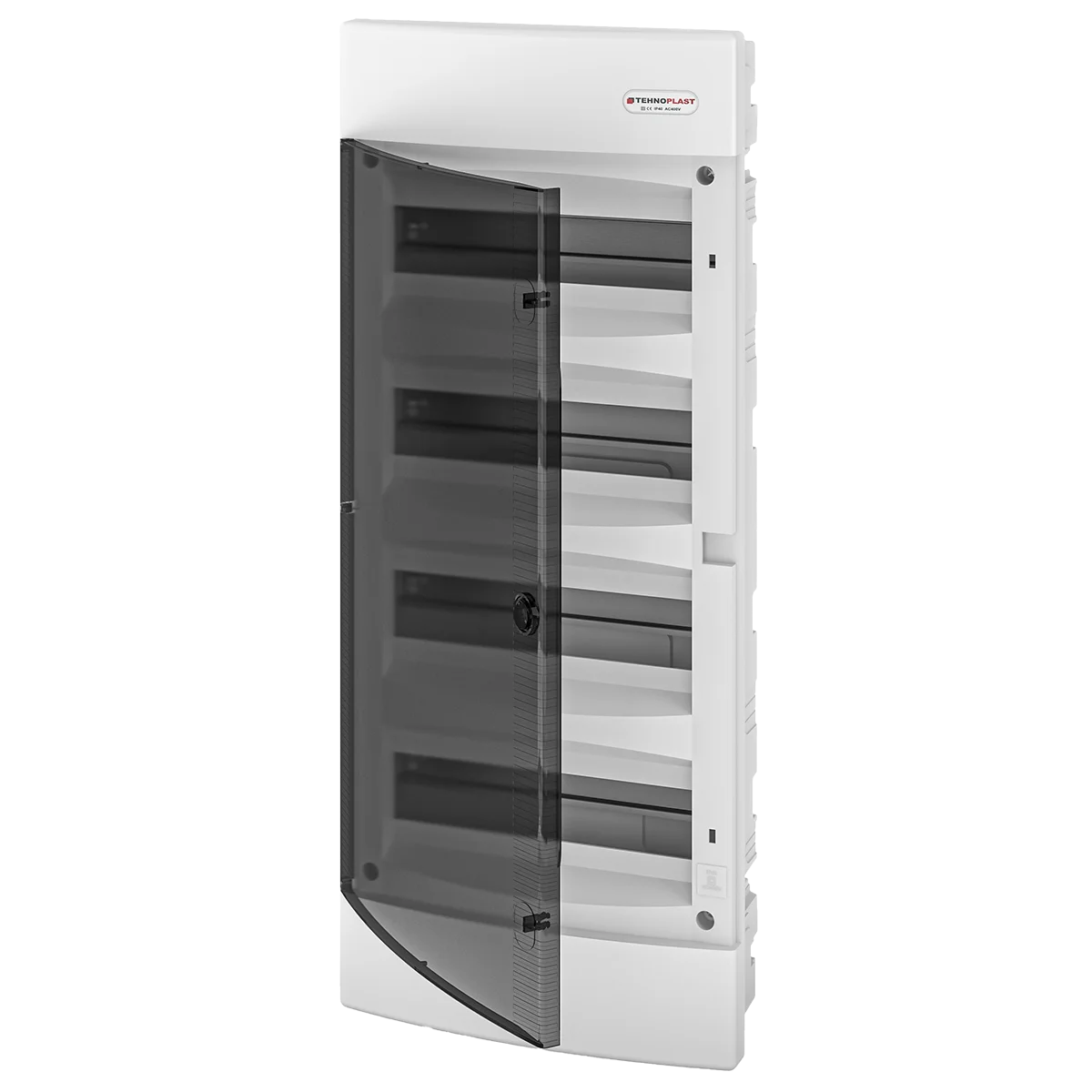 U48C, Щит встраиваемый, 4 ряда, 48 мод., прозрач. дверца, IP40