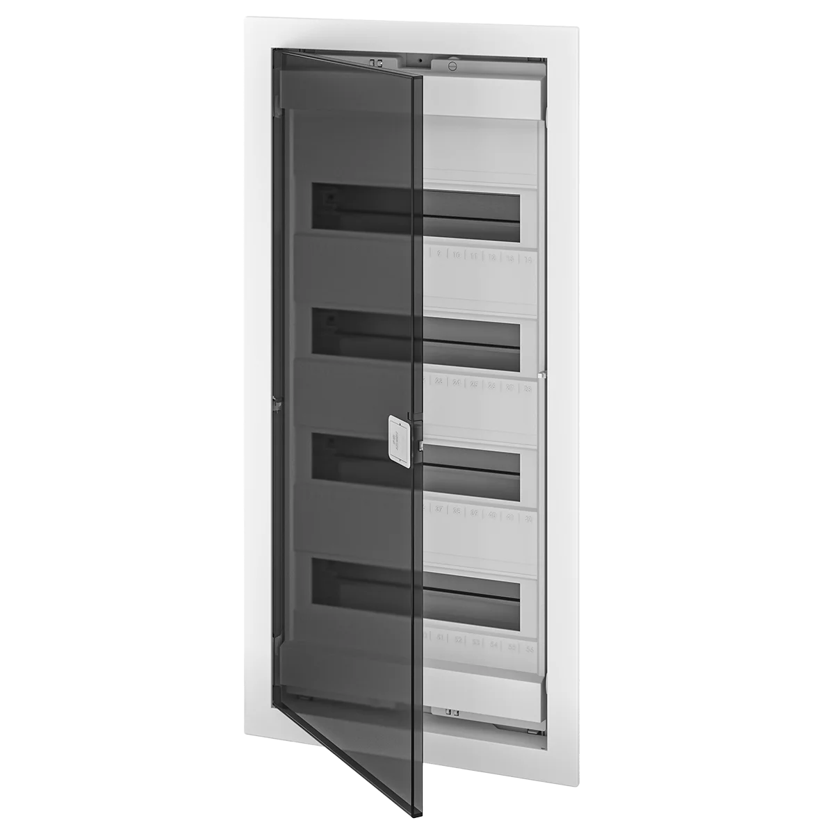 U48FP, Щит встраиваемый, 4 ряда, 48+8 мод., прозрач. дверца, IP40