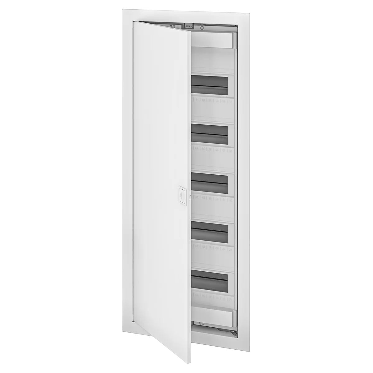 U60EP, Щит встраиваемый, 5 рядов, 60+10 мод., металл. дверца, IP40